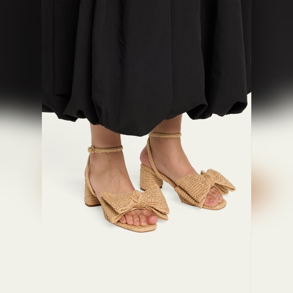 EUC Loeffler Randall Carmen Natural Bow Sandal - Picture 2 of 16